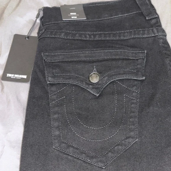 True Religion Black Relaxed Jeans
